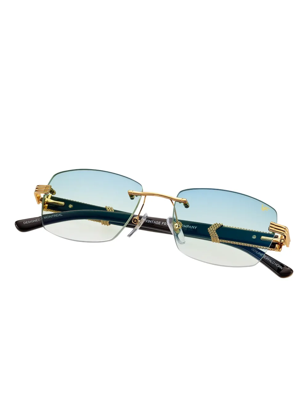 Vintage Frames Company Bal Harbour Rimless Sunglasses In Multi