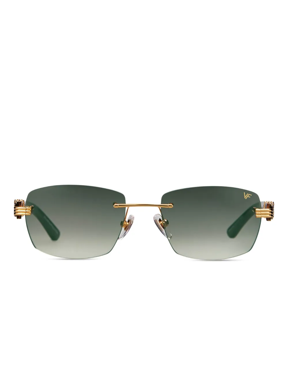 Vintage Frames Company Bal Harbour rimless sunglasses - Grün