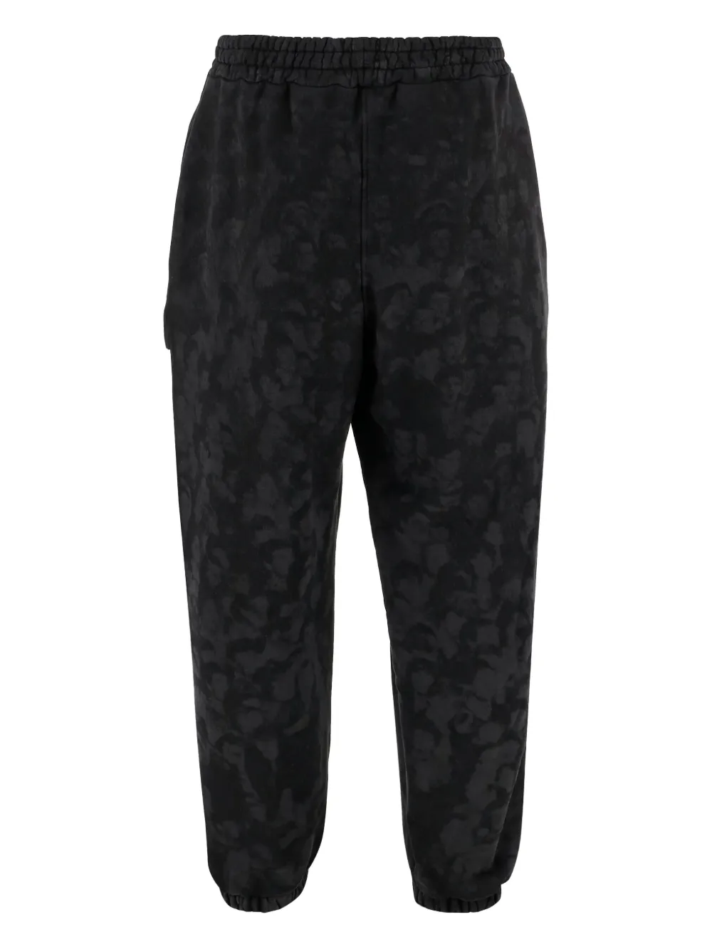 Cultura Elasticated Pattern Ttrack Pants In Black