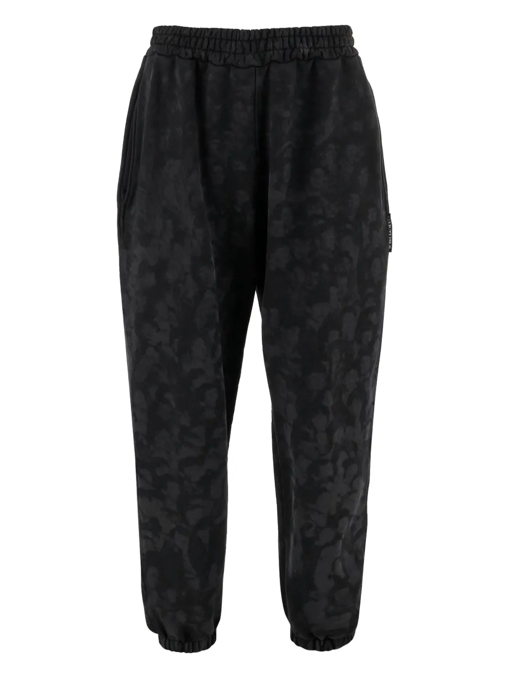 Cultura Elasticated Pattern Ttrack Pants In Black
