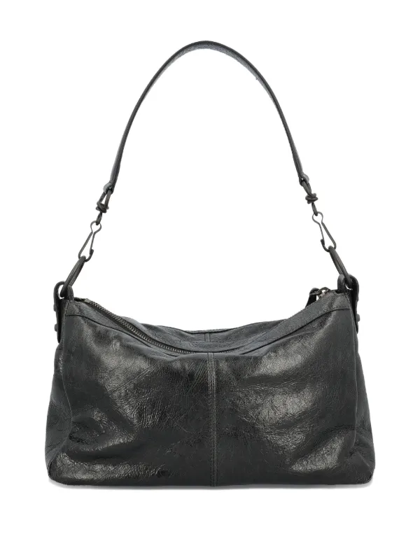 Balenciaga Small Le City Moto Leather Shoulder Bag | Black | FARFETCH