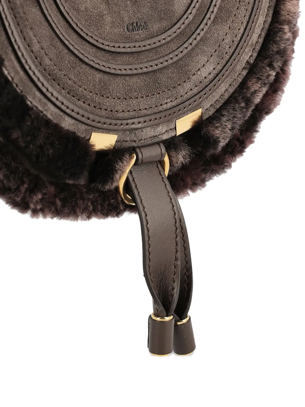 Chloé Small Marcie Saddle Crossbody Bag In Brown