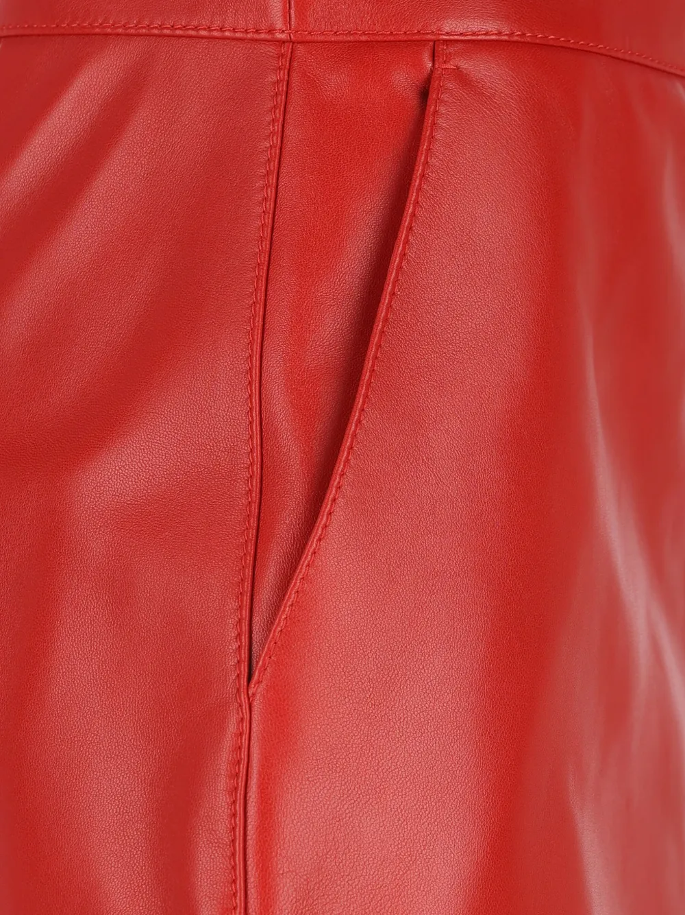 Saint Laurent Zip Skirt In Red