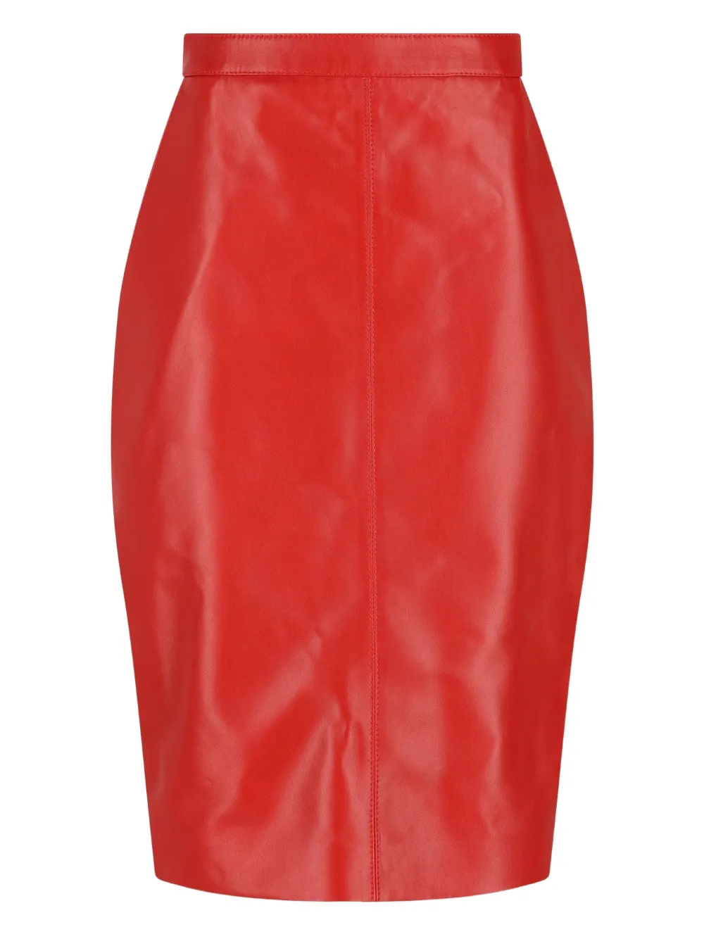 Saint Laurent Zip Skirt In Red