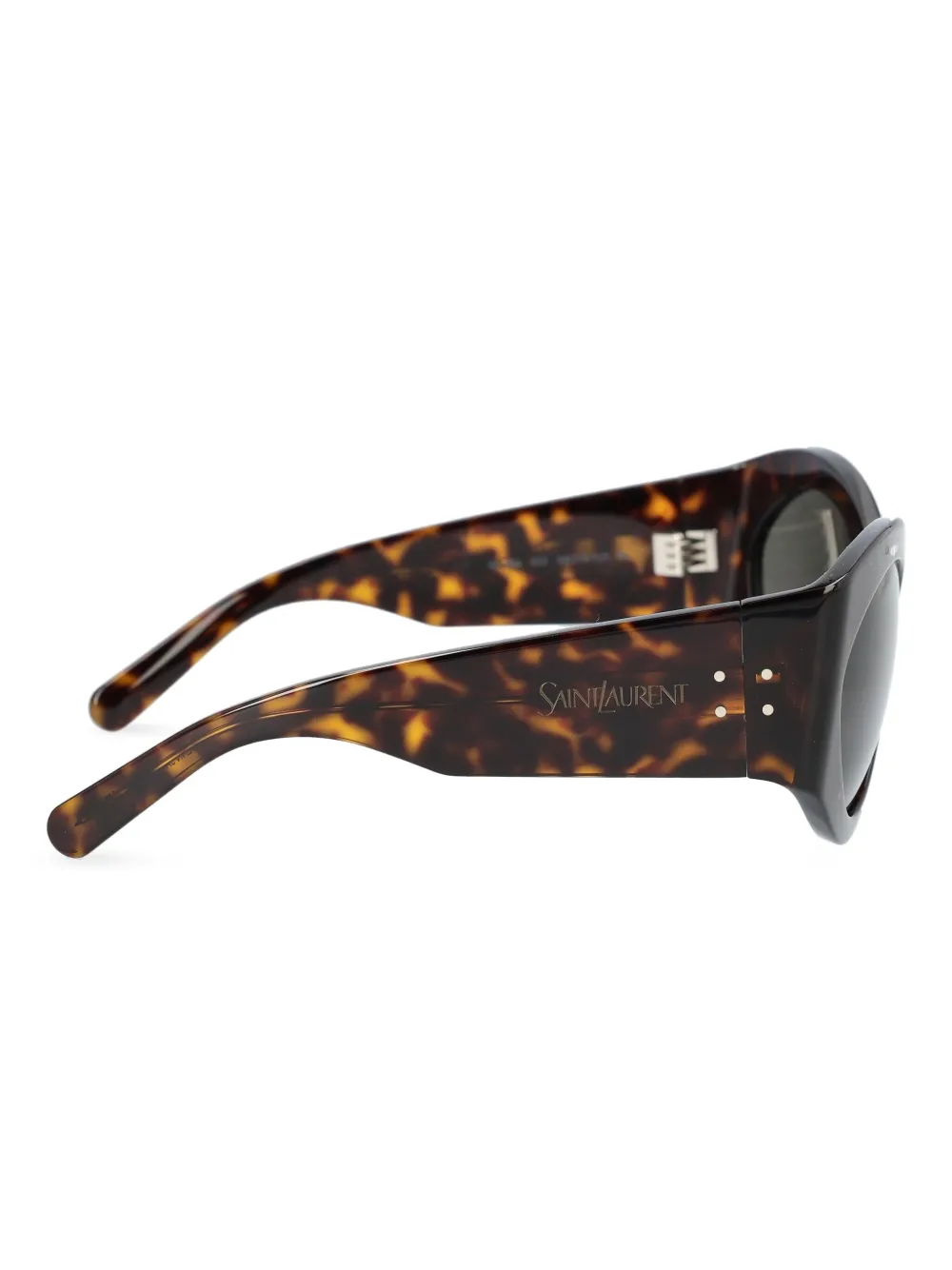 Geometric-Frame Tortoiseshell Sunglasses