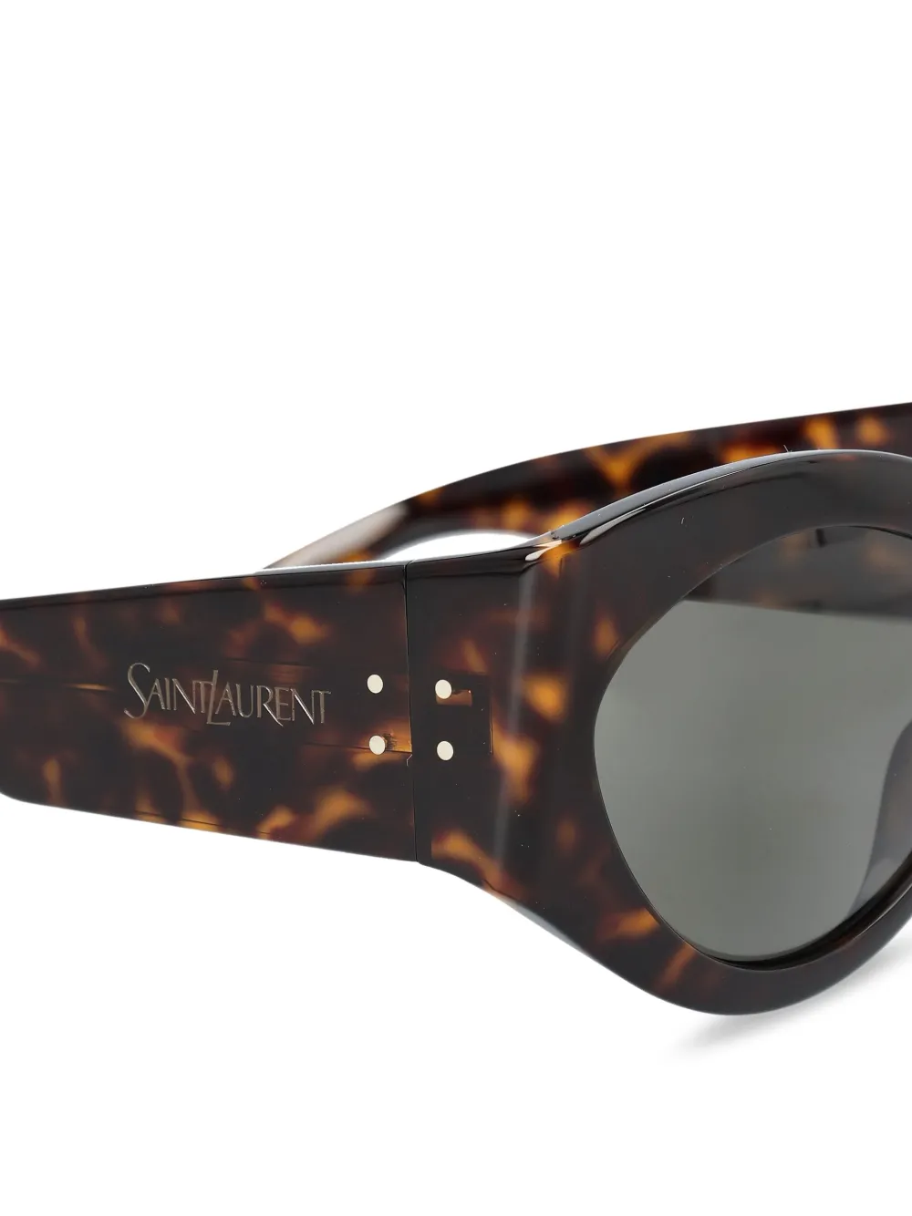 Geometric-Frame Tortoiseshell Sunglasses