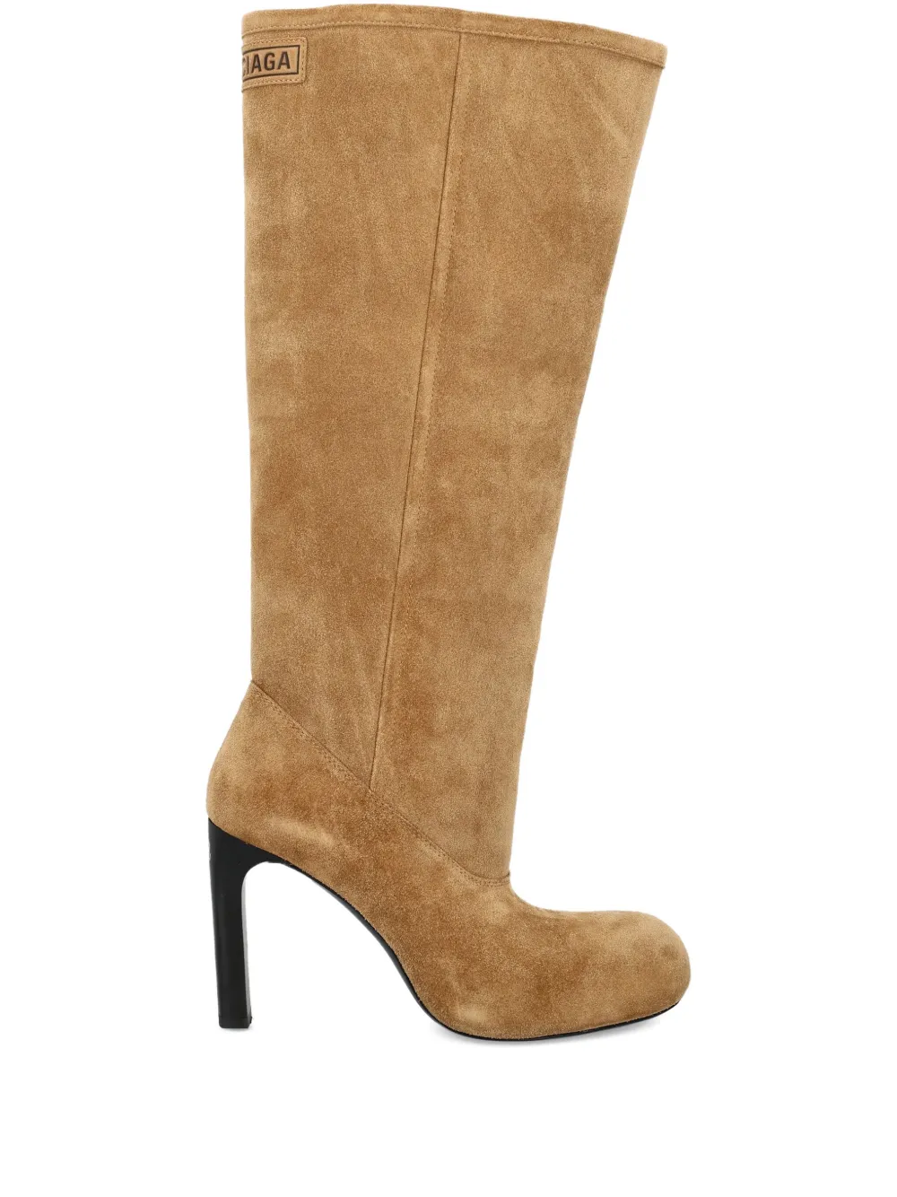 Balenciaga 80mm Fargo leather boots Beige