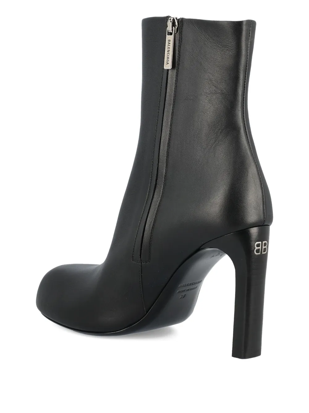 Balenciaga 80mm Fargo leather ankle boots Zwart