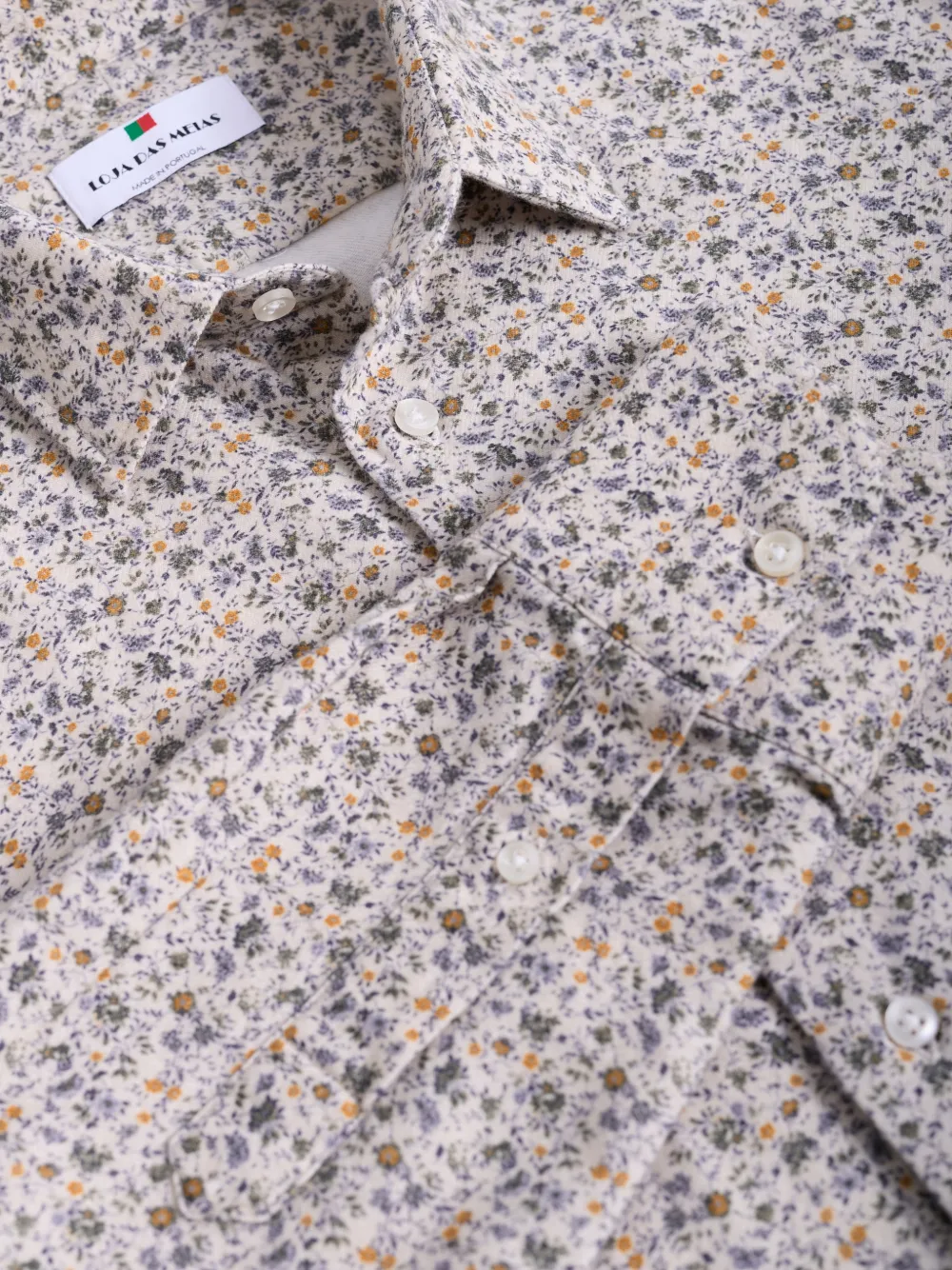Loja Das Meias Floral-pattern Shirt In Neutral