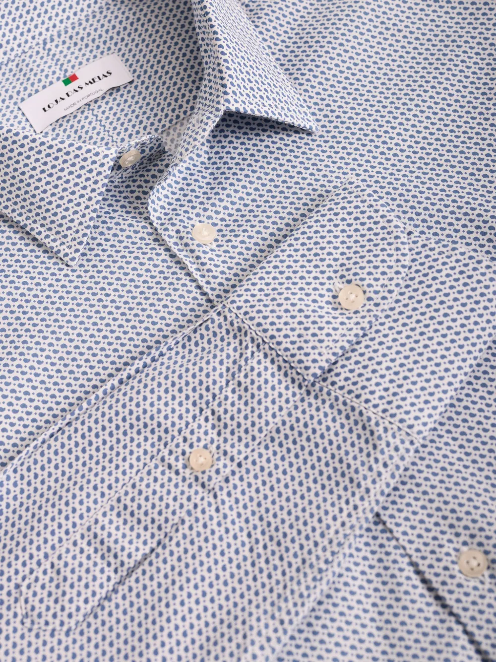 Loja Das Meias Patterned Long-sleeves Shirt In White