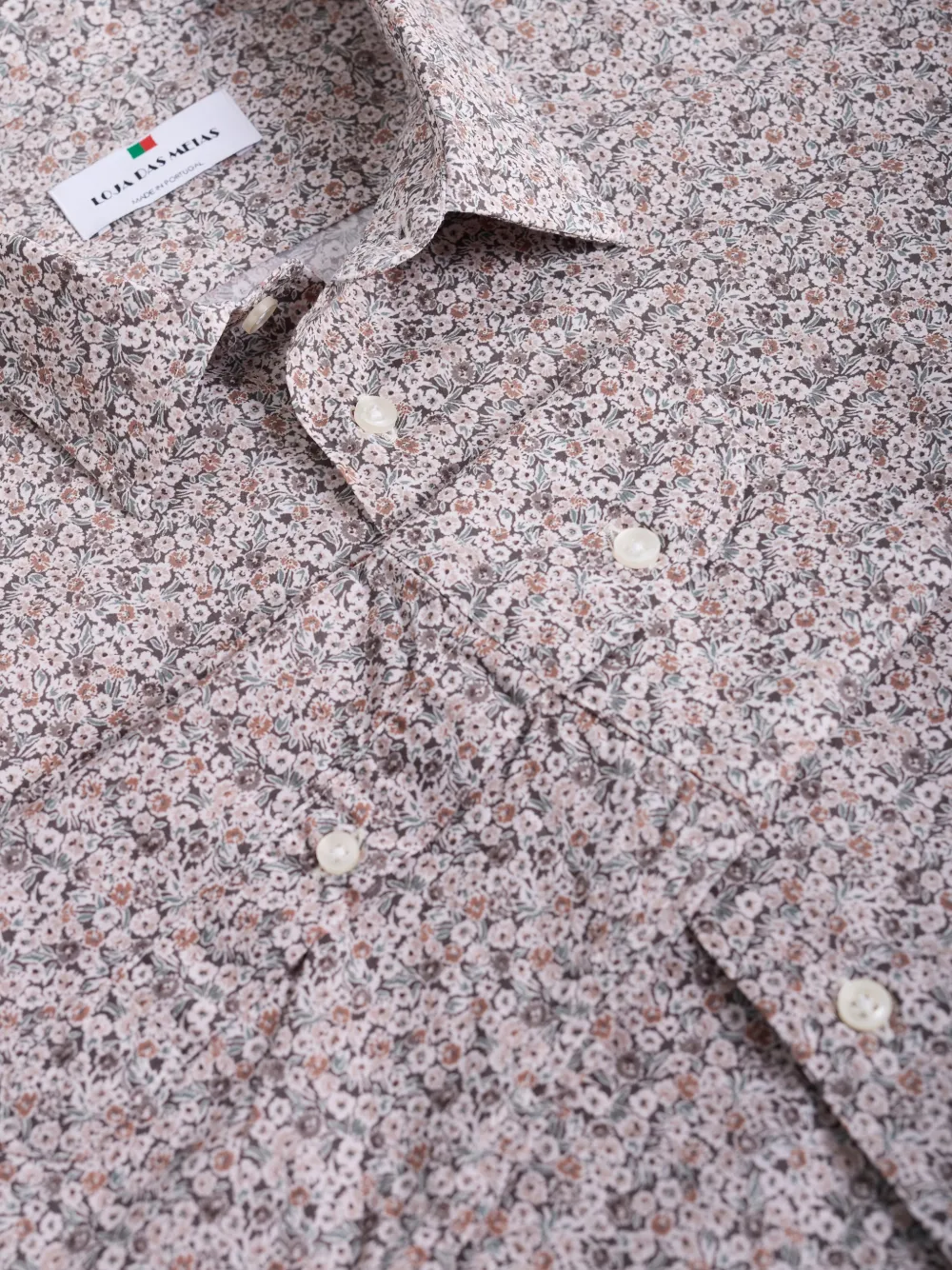 Loja Das Meias Floral-pattern Shirt In Neutral