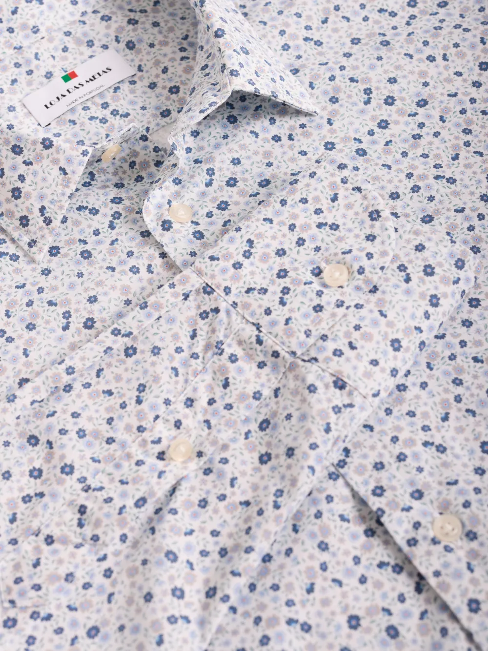 Loja Das Meias Floral-pattern Shirt In Blue