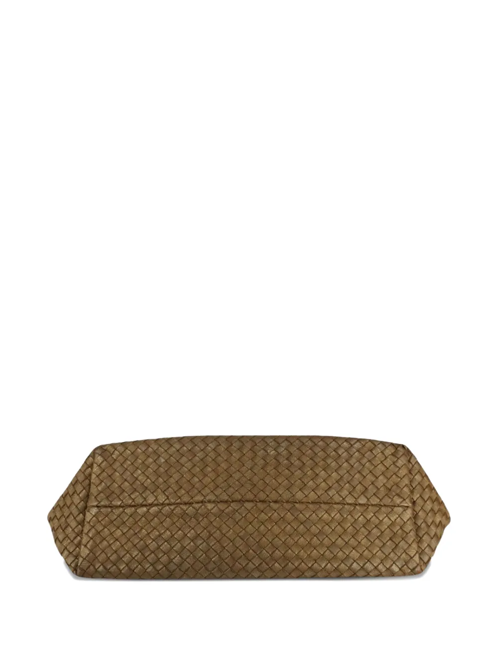 Pre-owned Bottega Veneta Limited Edition Woven Cabat Tote Bag In Brown