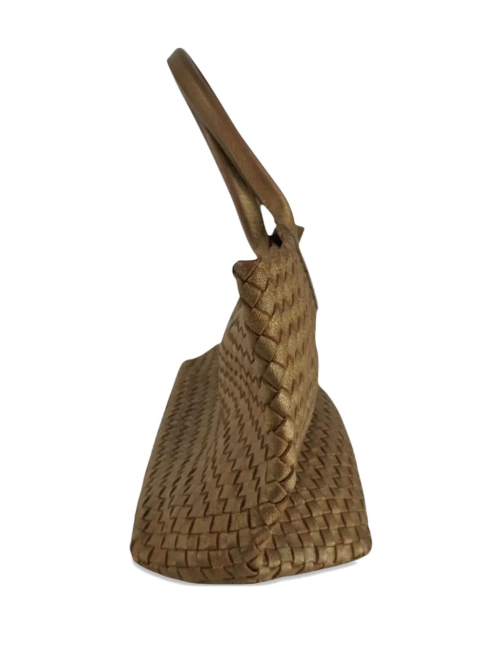 Pre-owned Bottega Veneta Limited Edition Woven Cabat Tote Bag In Brown