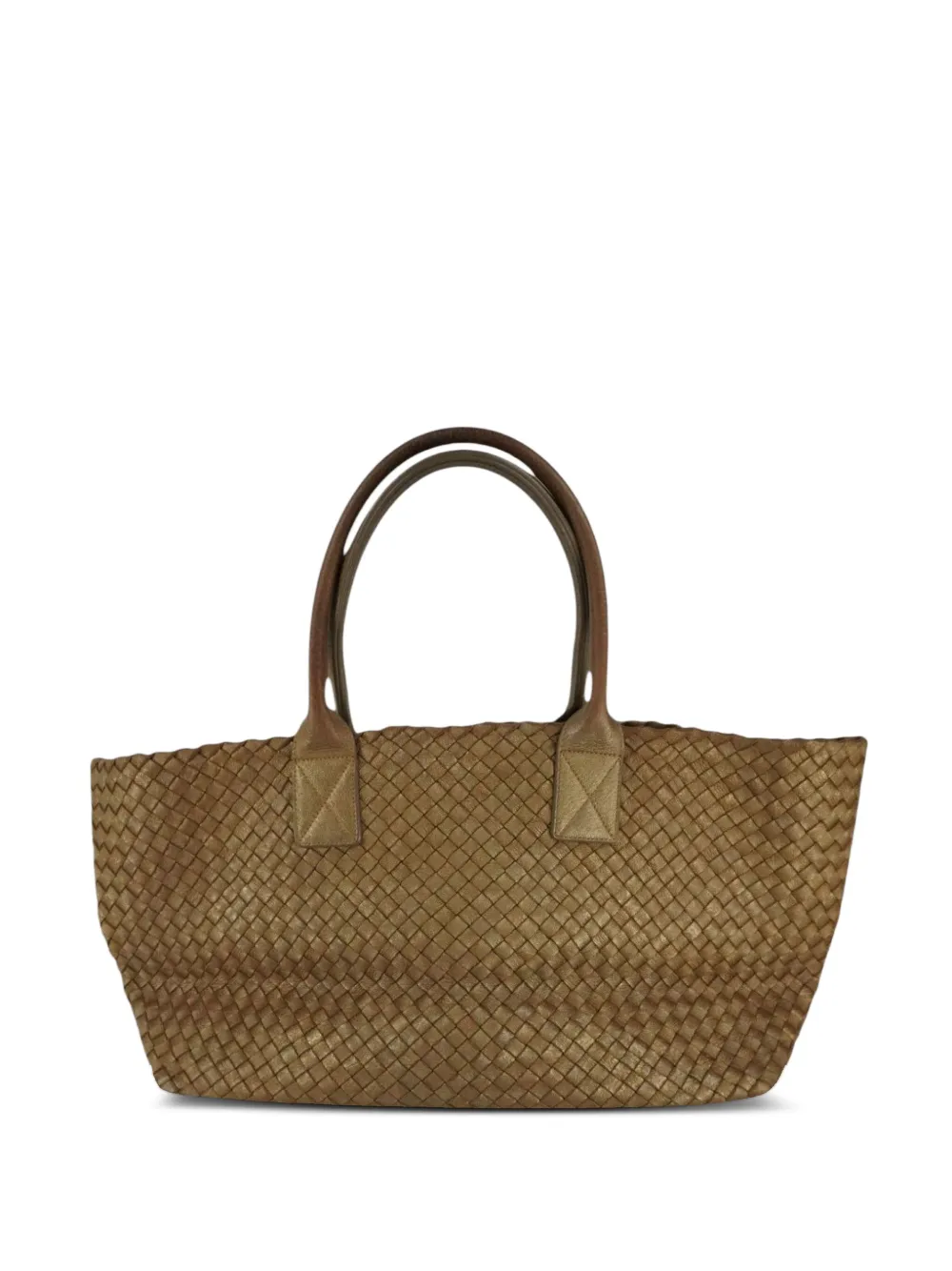 Bottega Veneta Pre-Owned Limited Edition Woven Cabat tote bag - Marrone