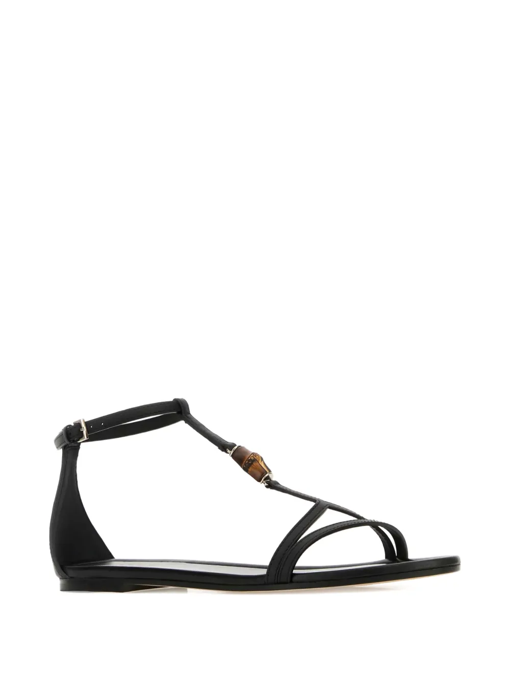 Gucci Leren sandalen met bamboe detail Zwart