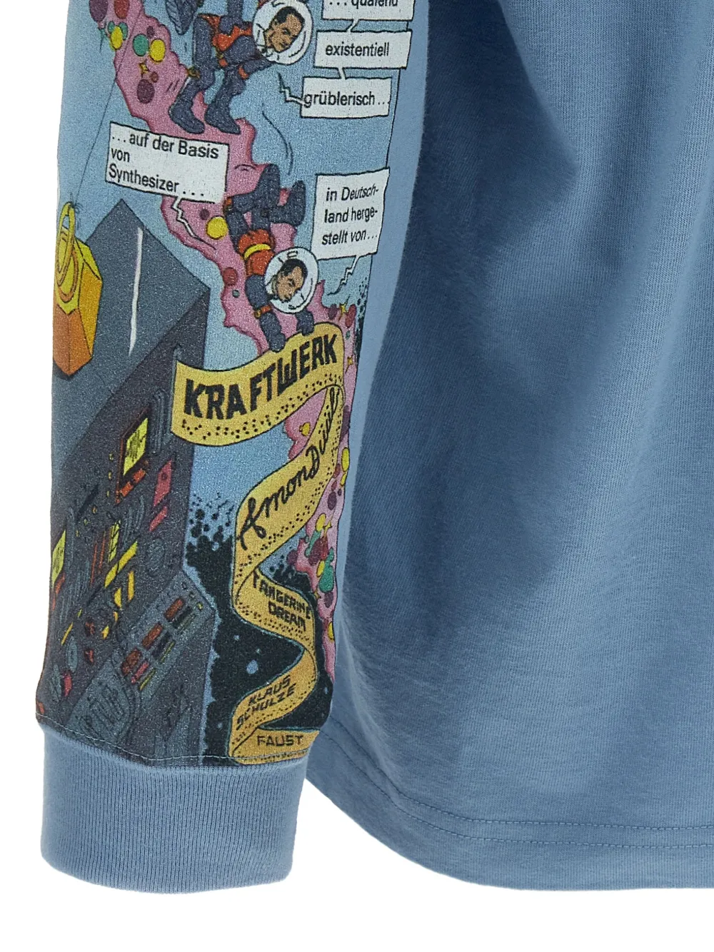 Undercover Graphic Long Sleeve Crew Neck T-shirt In Blue