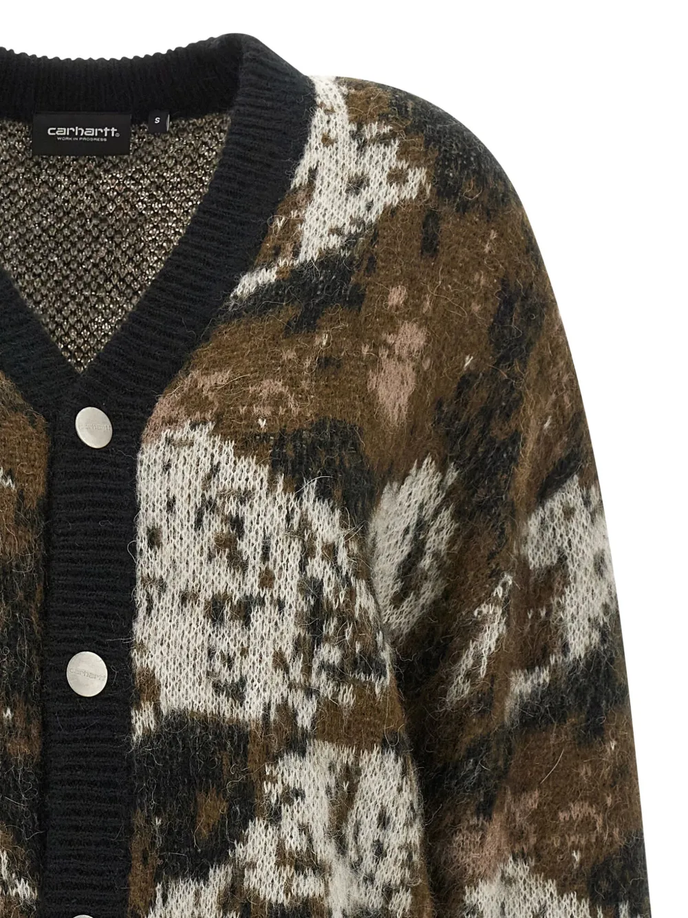 Carhartt WIP Vest met knopen en jacquard Bruin