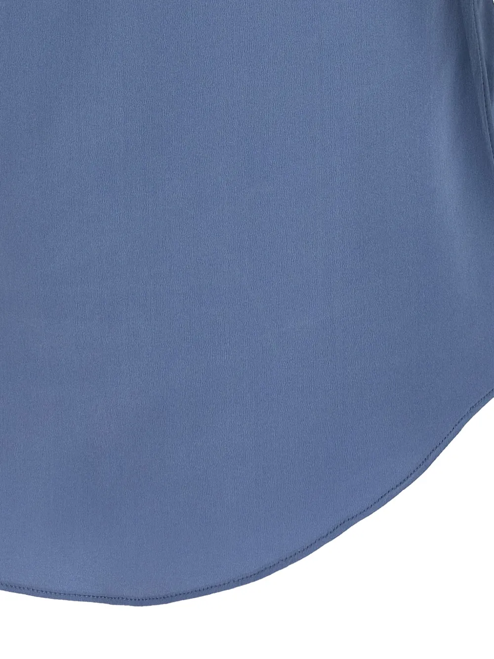 Brunello Cucinelli Lightweight Sleeveless Round Neck Satin Top In Blue