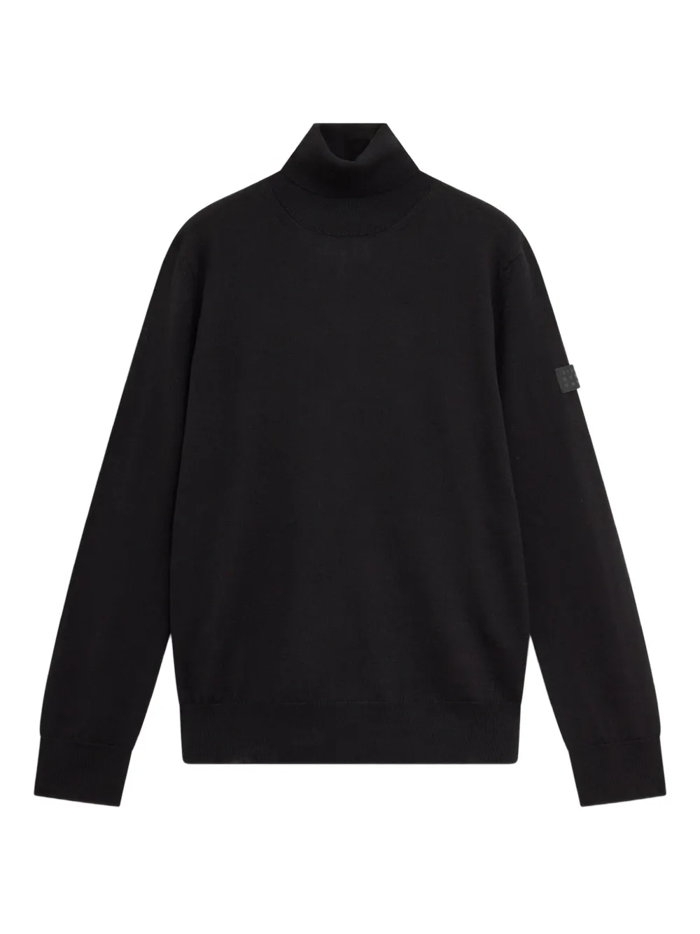 MM6 Maison Margiela turtleneck logo-patch sweater - Nero