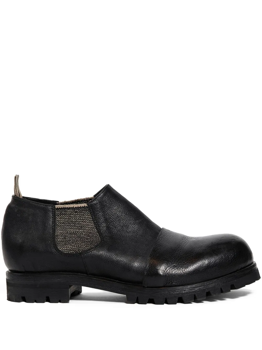 Ziggy Chen Pull-tab Elasticated-sides Loafers In Black