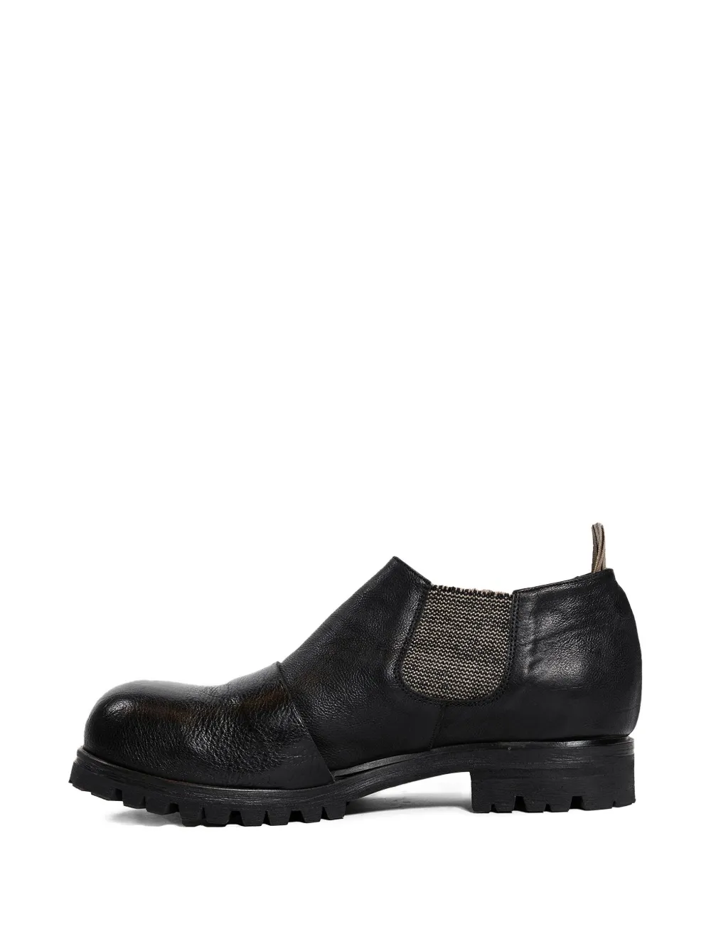 Ziggy Chen Pull-tab Elasticated-sides Loafers In Black
