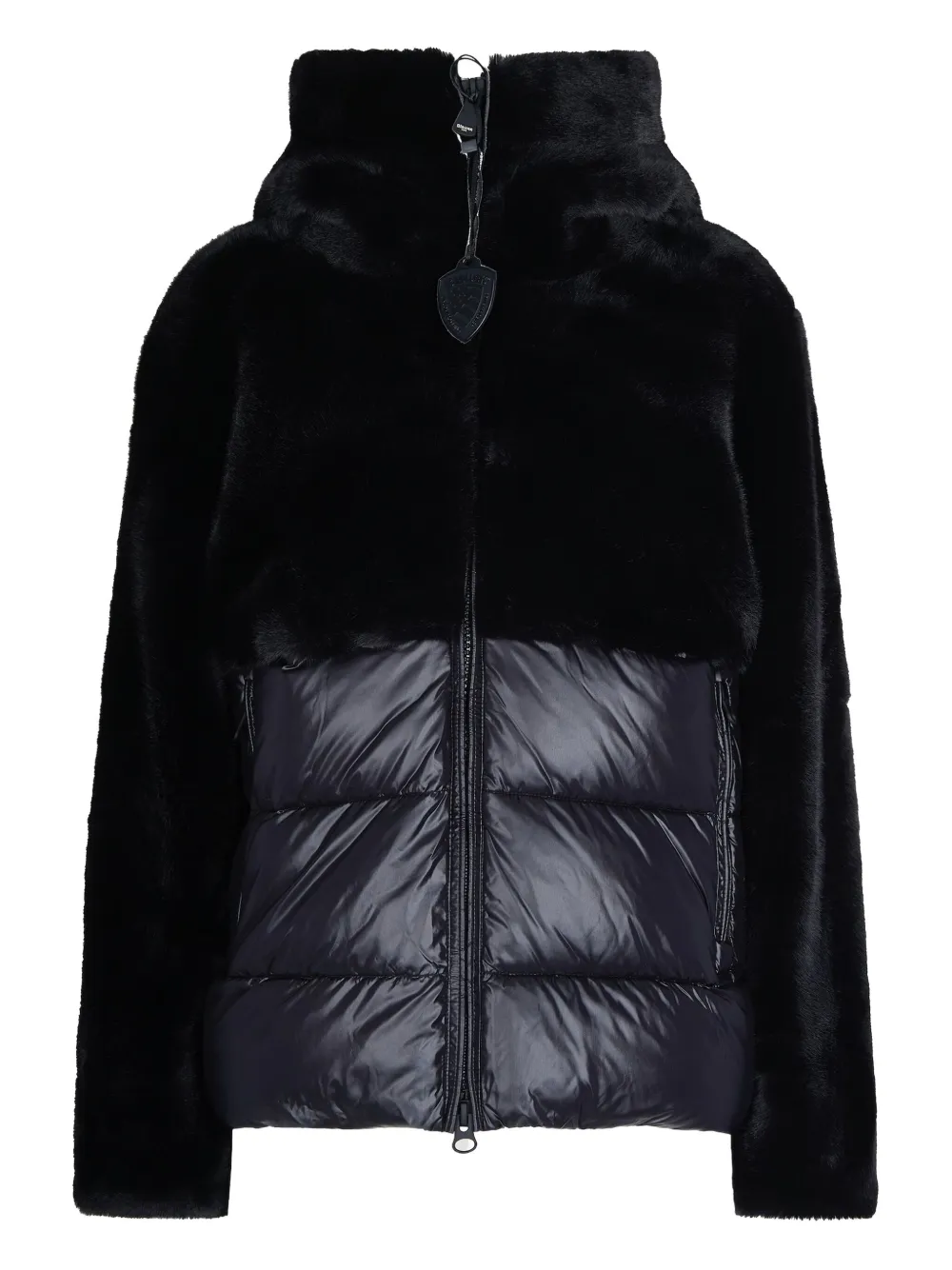 Blauer chamarra con paneles texturizados | negro | Image 1