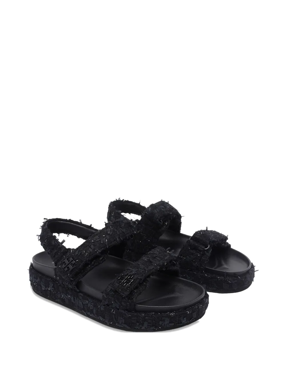 Tory Burch logo open toe sandals Blauw