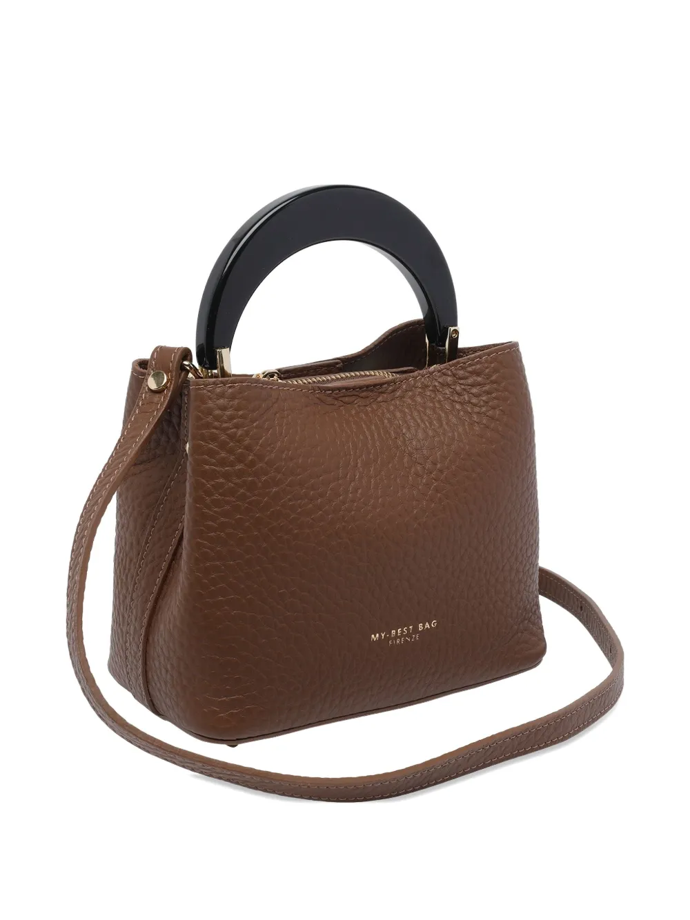 My Best Bag Logo Handle Tote Bag In Brown