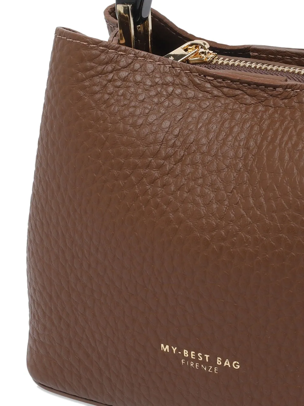 My Best Bag Logo Handle Tote Bag In Brown