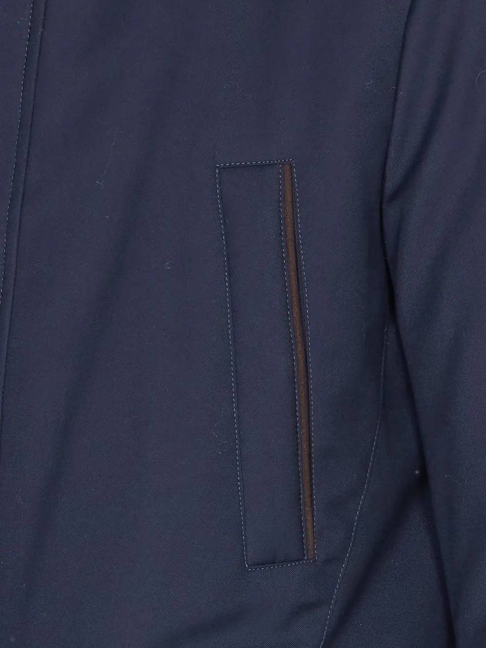 Moorer Jas met bontkraag Blauw