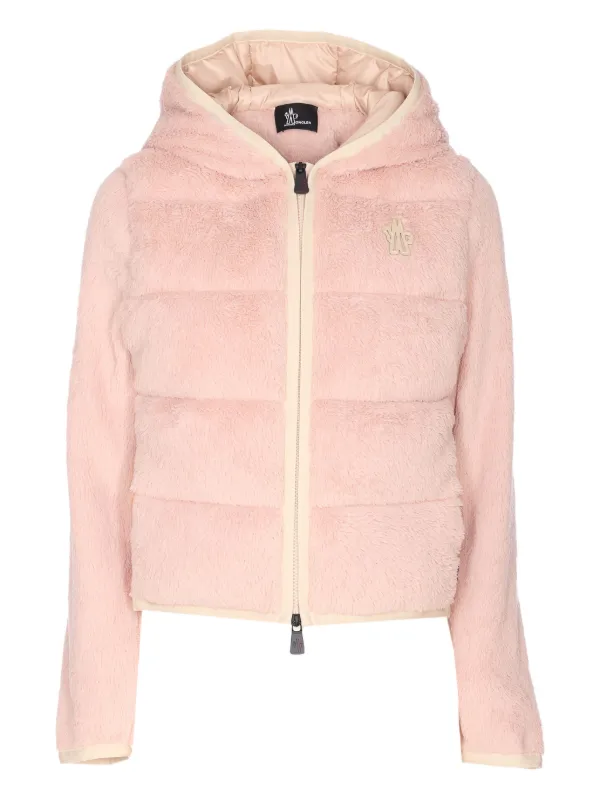 Moncler Grenoble Hooded Zip Cardigan in Pink
