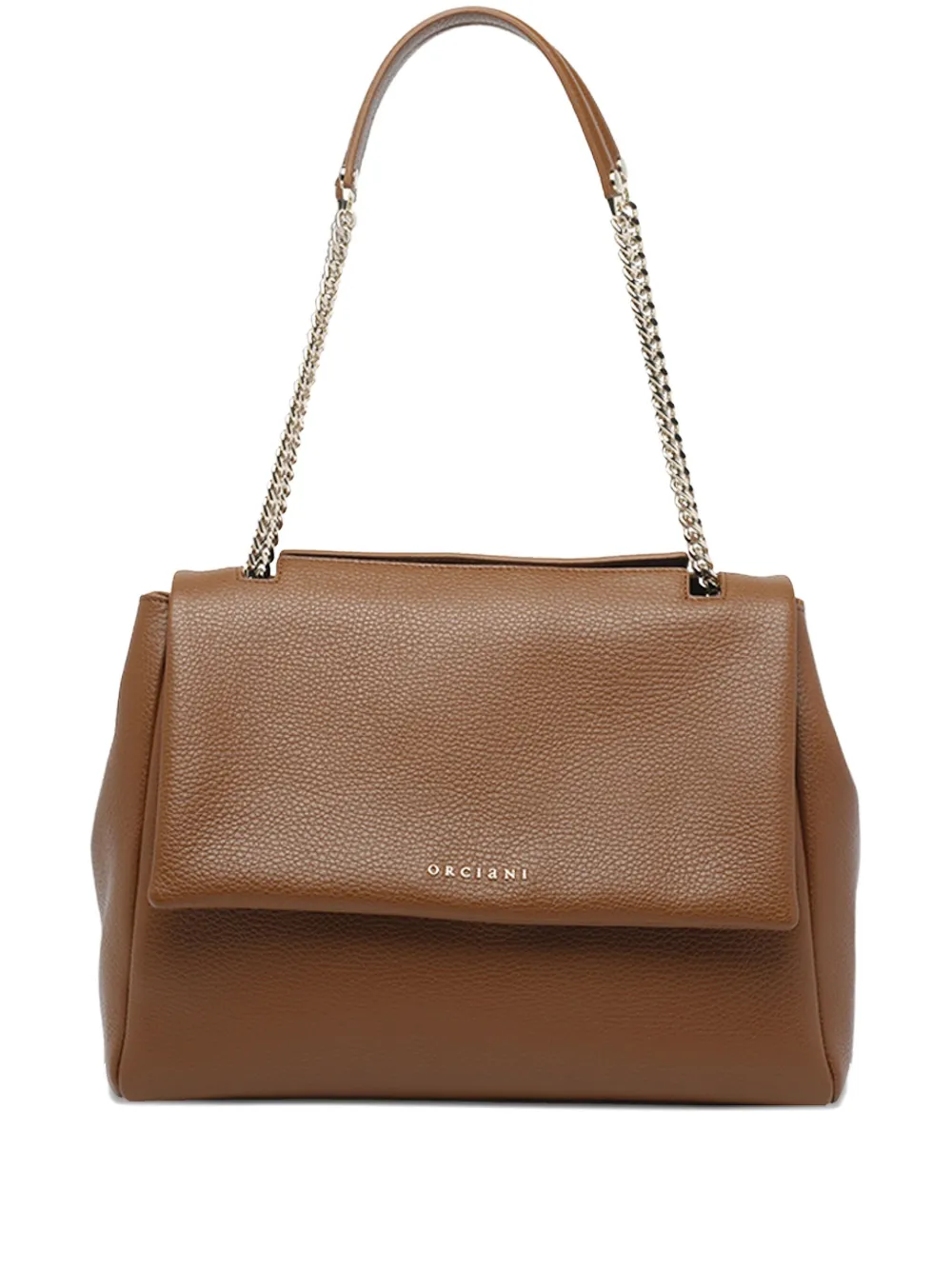 Orciani Medium Sveva Sense Chain Strap Shoulder Bag In Brown