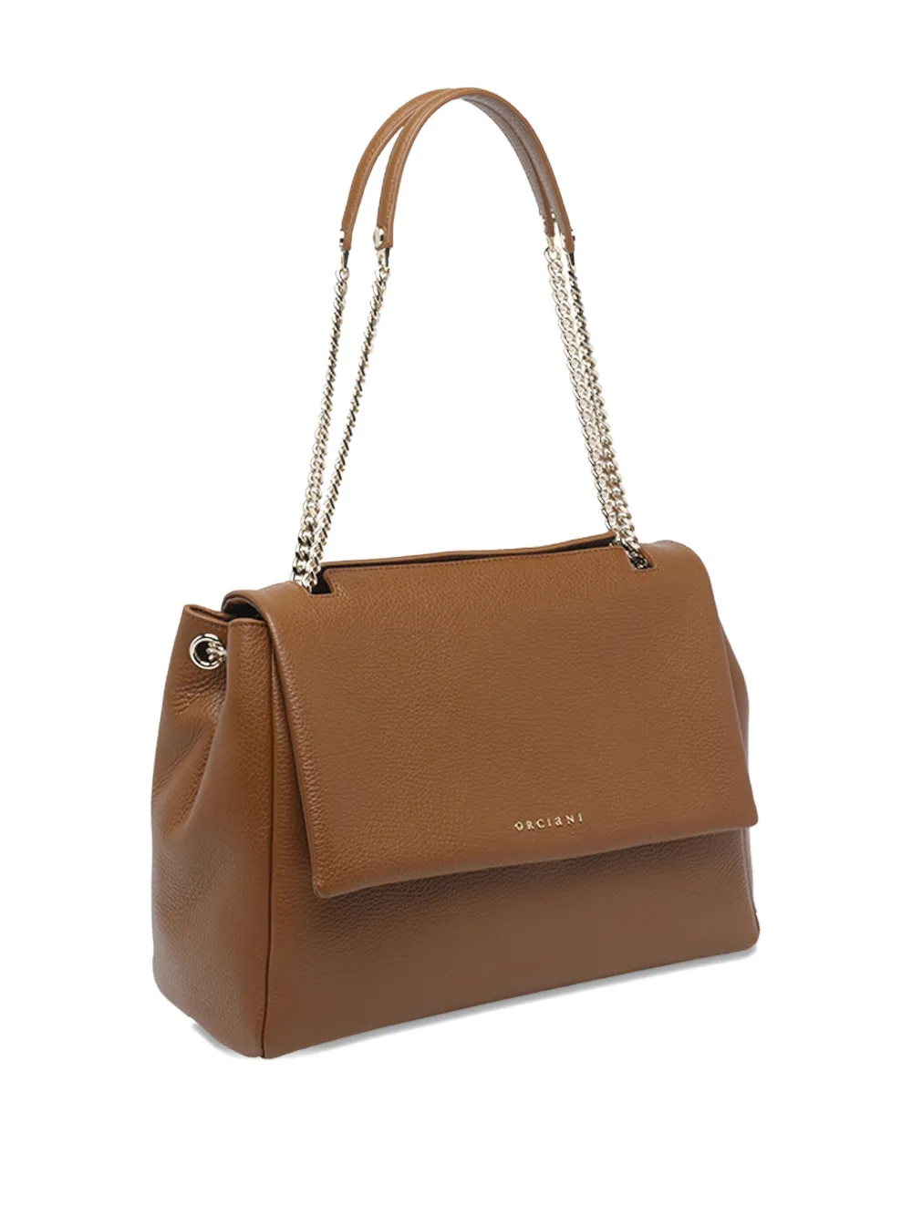 Orciani Medium Sveva Sense Chain Strap Shoulder Bag In Brown