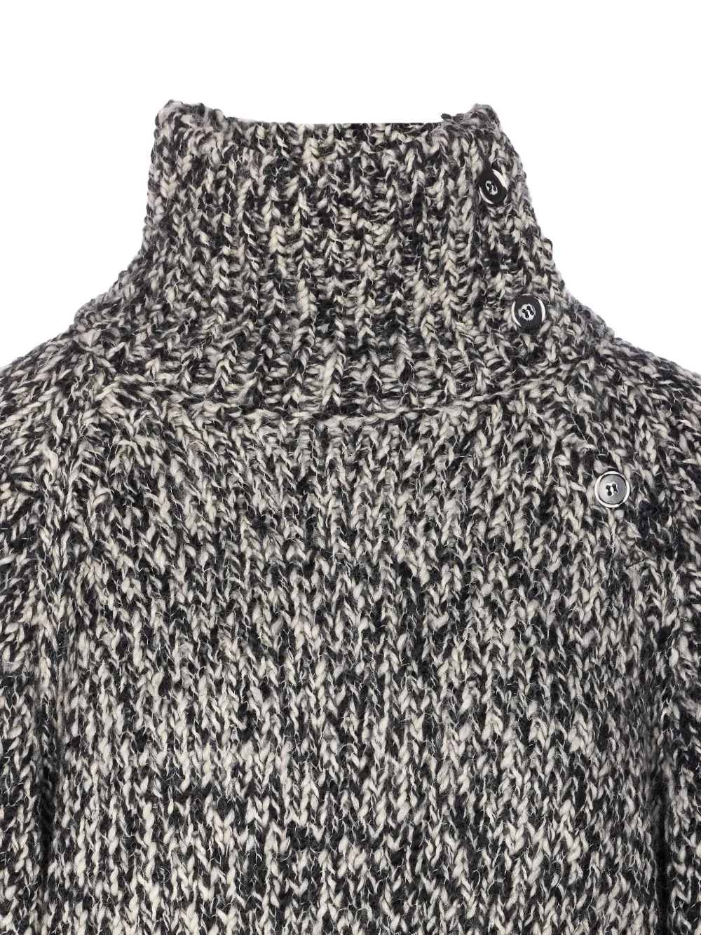 Filippa K Black And White Wool Alpaca Sweater In Black