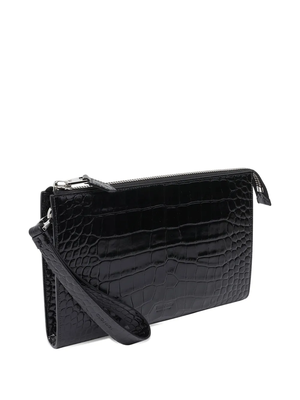 TOM FORD Leren clutch Zwart