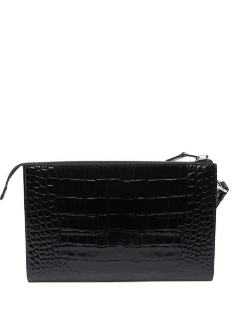 TOM FORD zip-fastening leather clutch bag