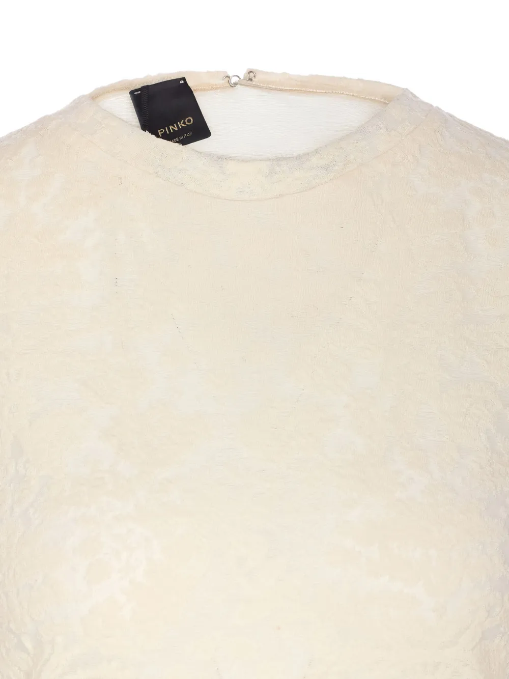 PINKO Marinara top met ronde hals en rits Beige