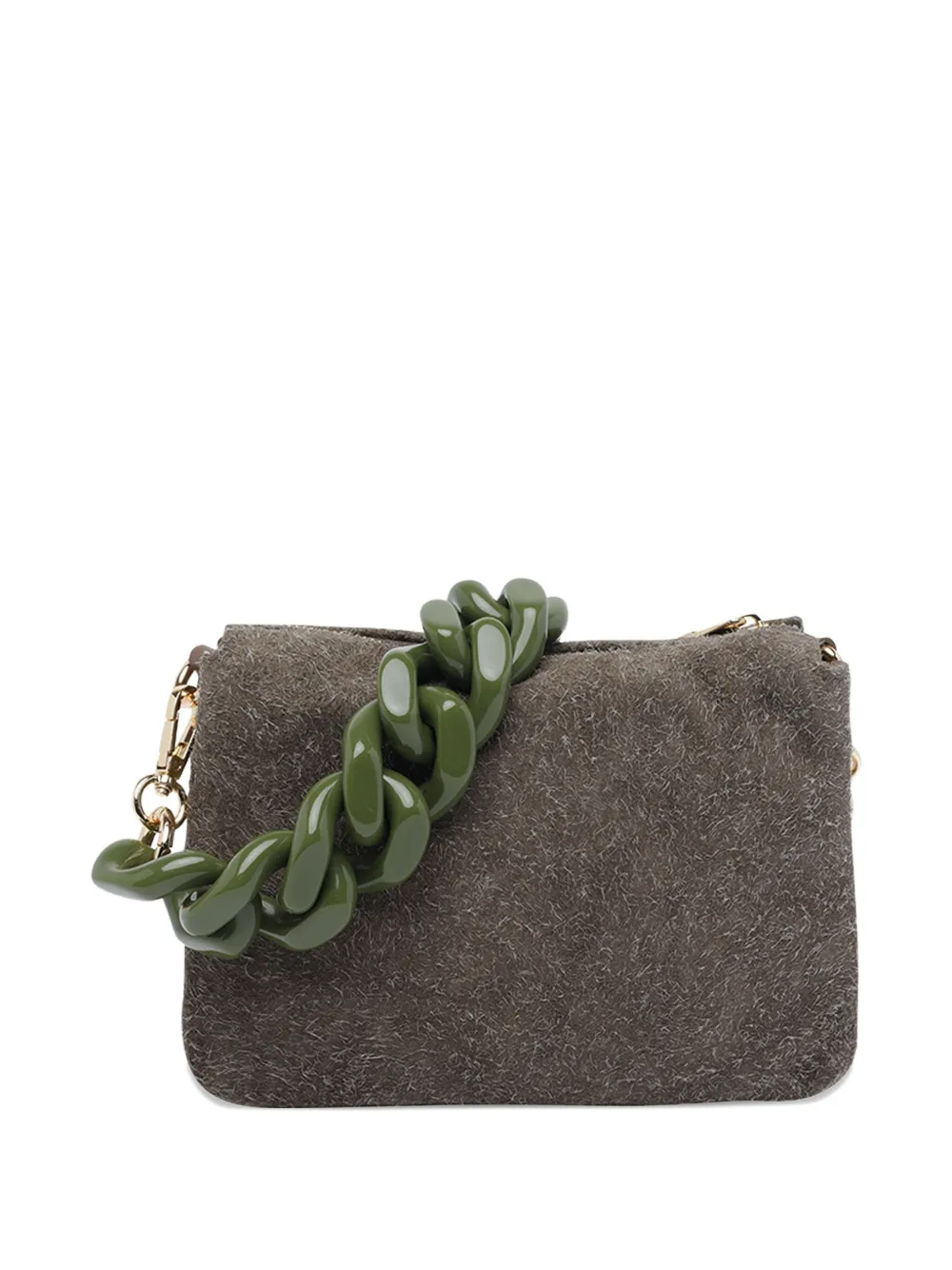 MY BEST BAG Schoudertas met logo en ketting - Beige