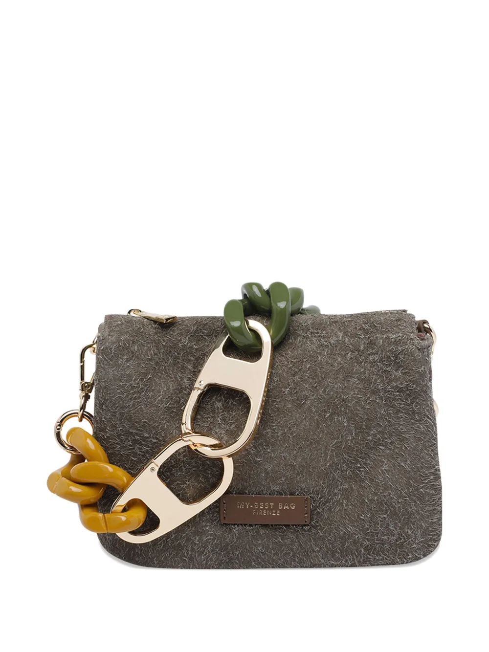 My Best Bag Logo Chain Shoulder Bag In Gray