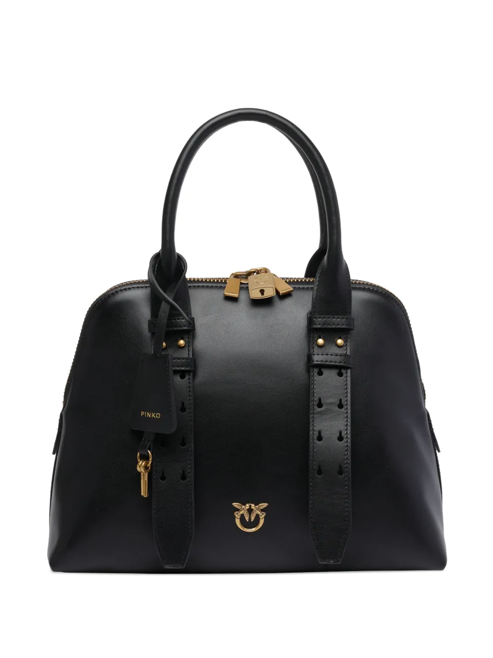 Pinko Medium Bowling Tote Bag In Black