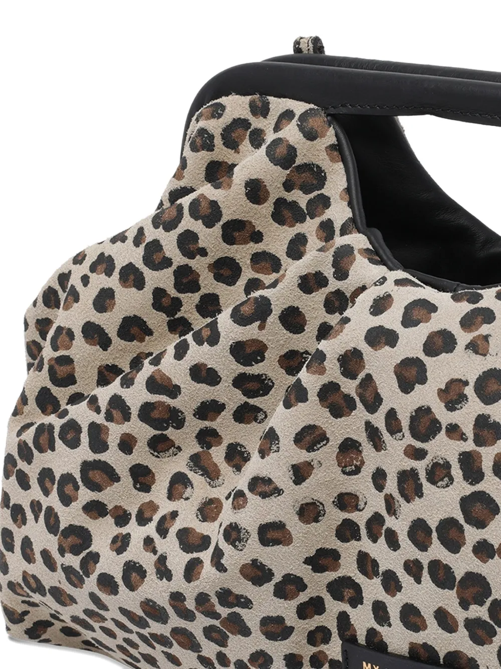 My Best Bag Logo Leopard Tote Bag In Black