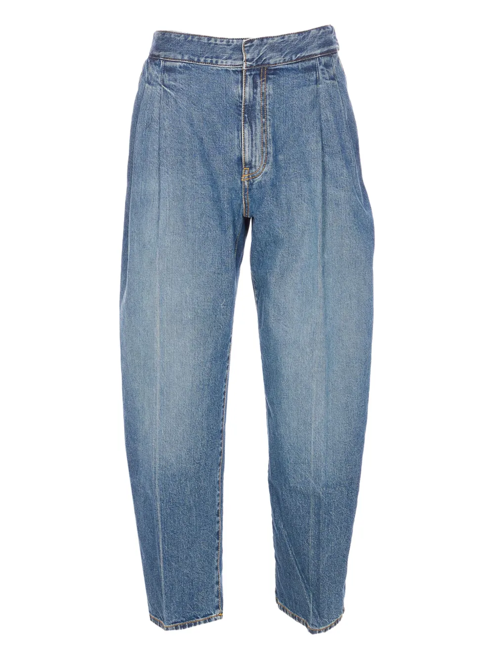 Pleated-Front Jeans