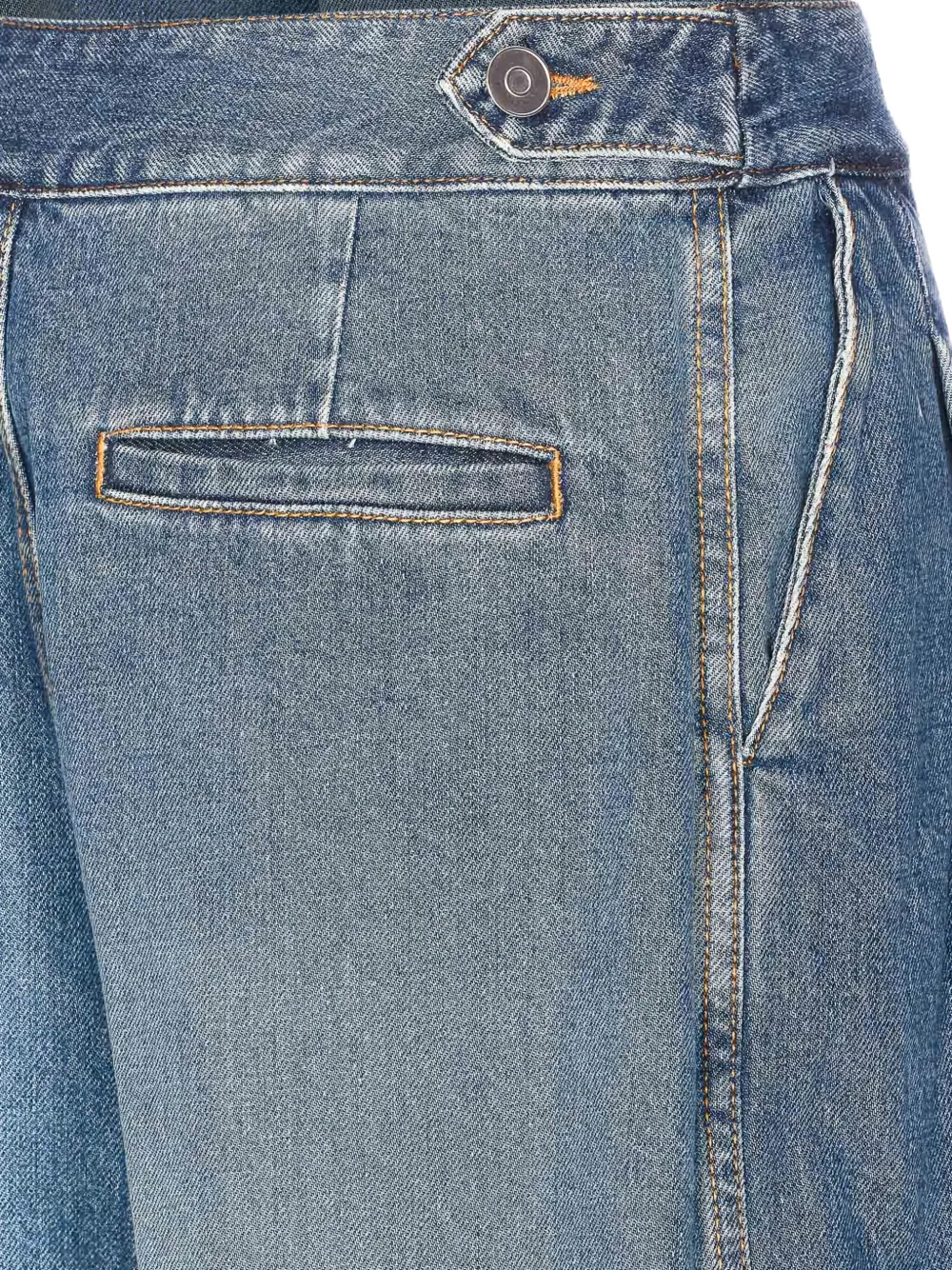 Pleated-Front Jeans