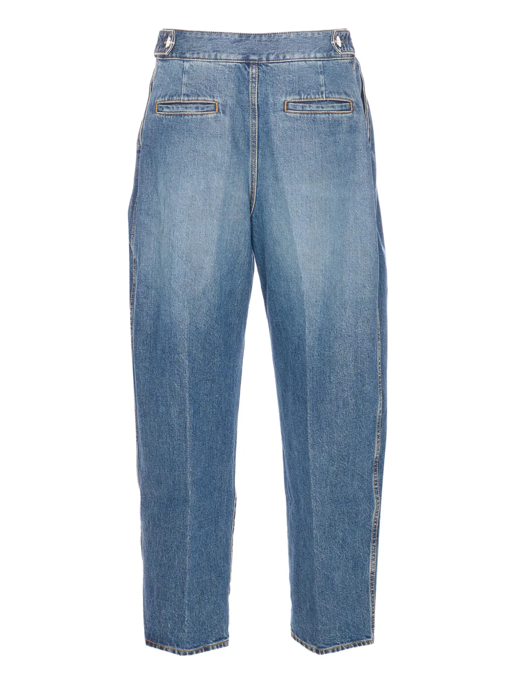 Pleated-Front Jeans