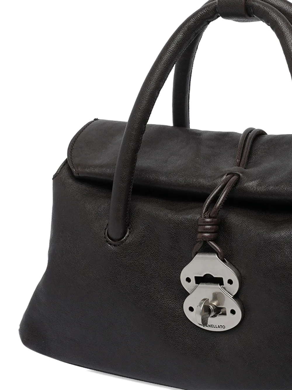 Zanellato Dotta Leather Tote Bag In Brown