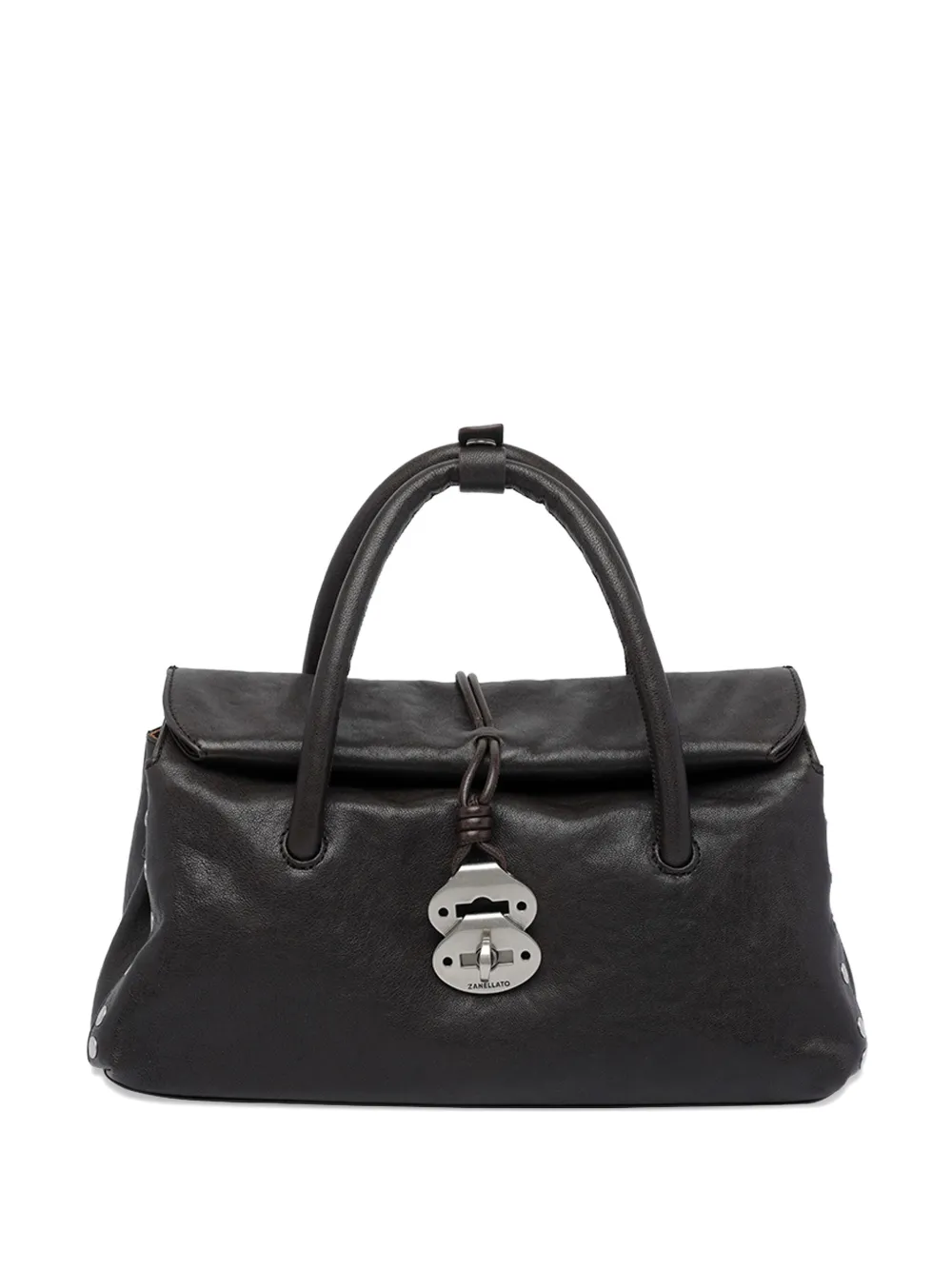 Zanellato Dotta Leather Tote Bag In Brown