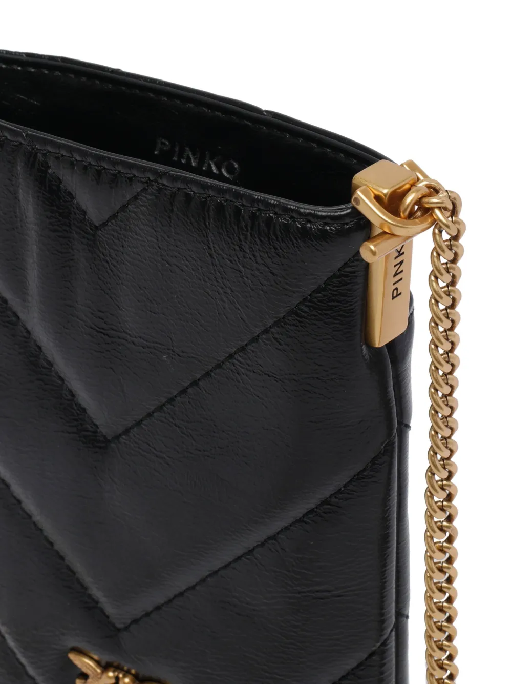 PINKO Telefoonhoesje met kettingbandje Zwart