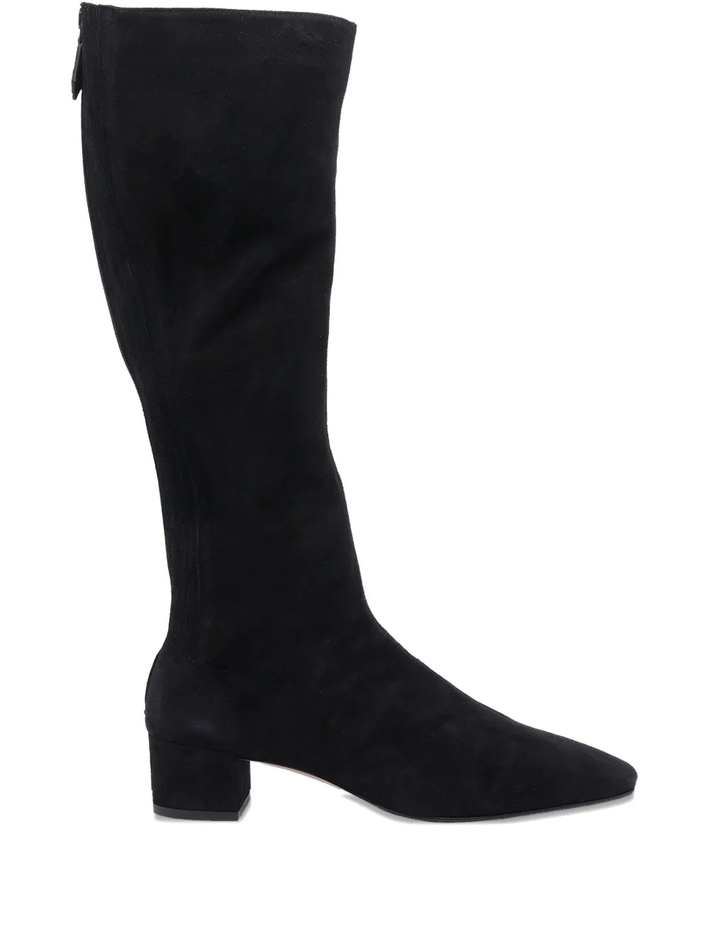 Aquazzura 35mm pointed toe zip boots Zwart