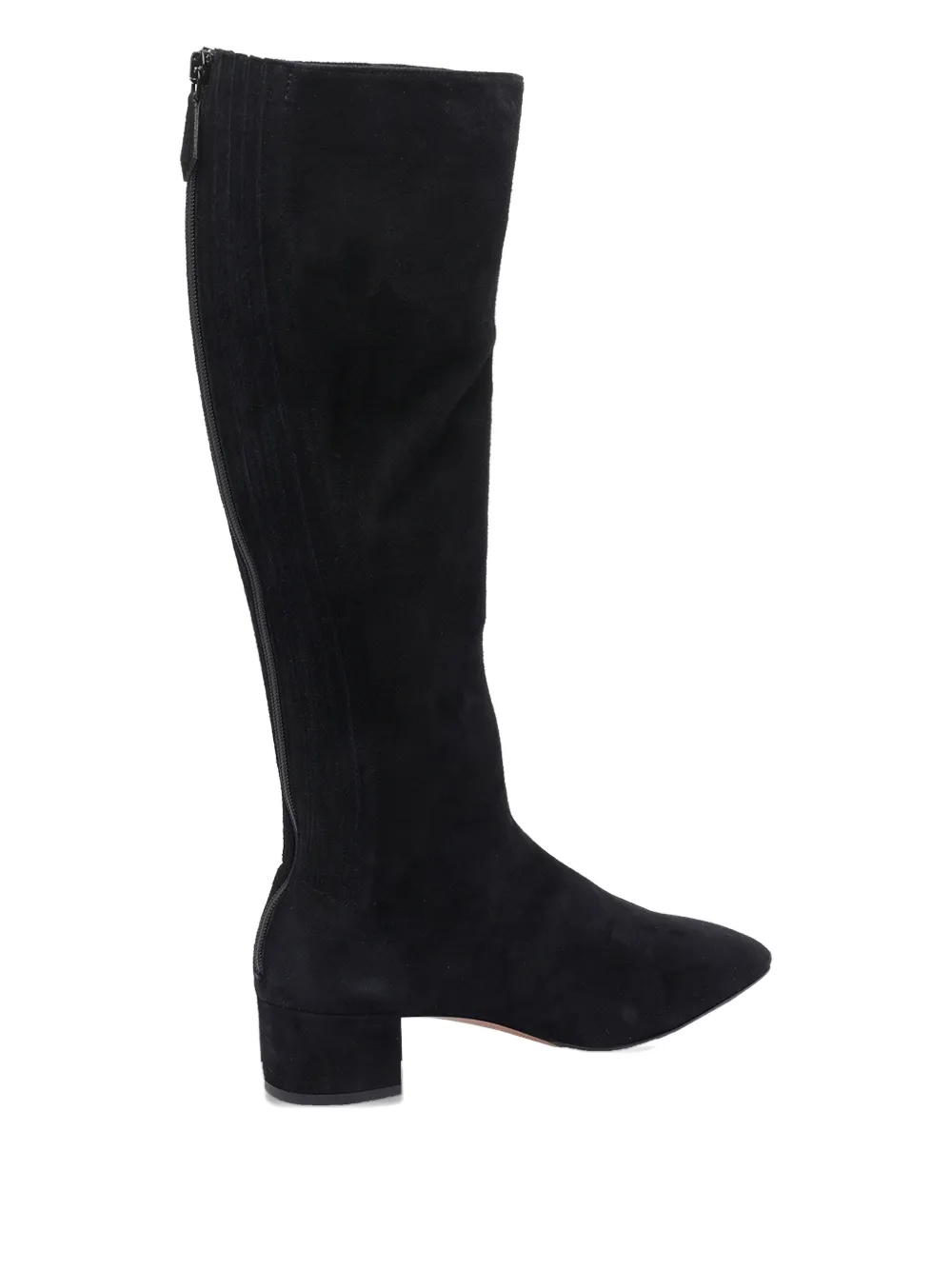 Aquazzura 35mm pointed toe zip boots Zwart